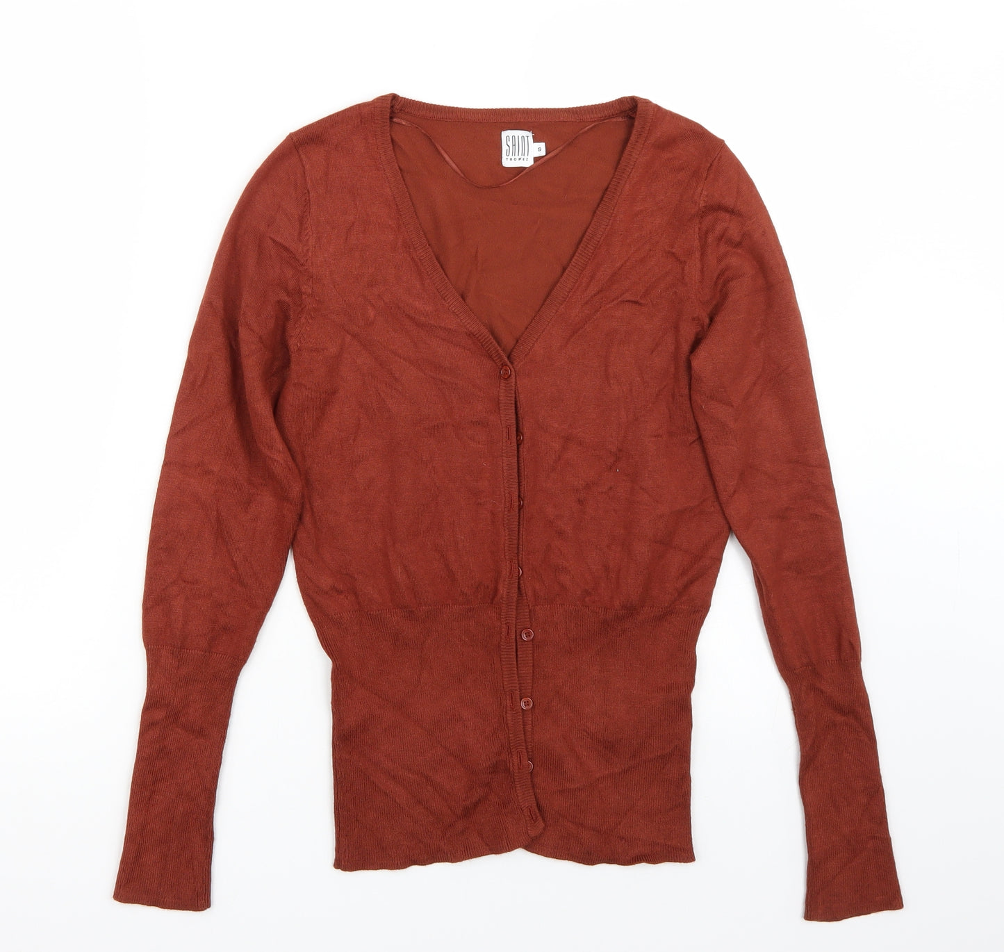 Saint Tropez Clothing Womens Brown   Cardigan Jumper Size S