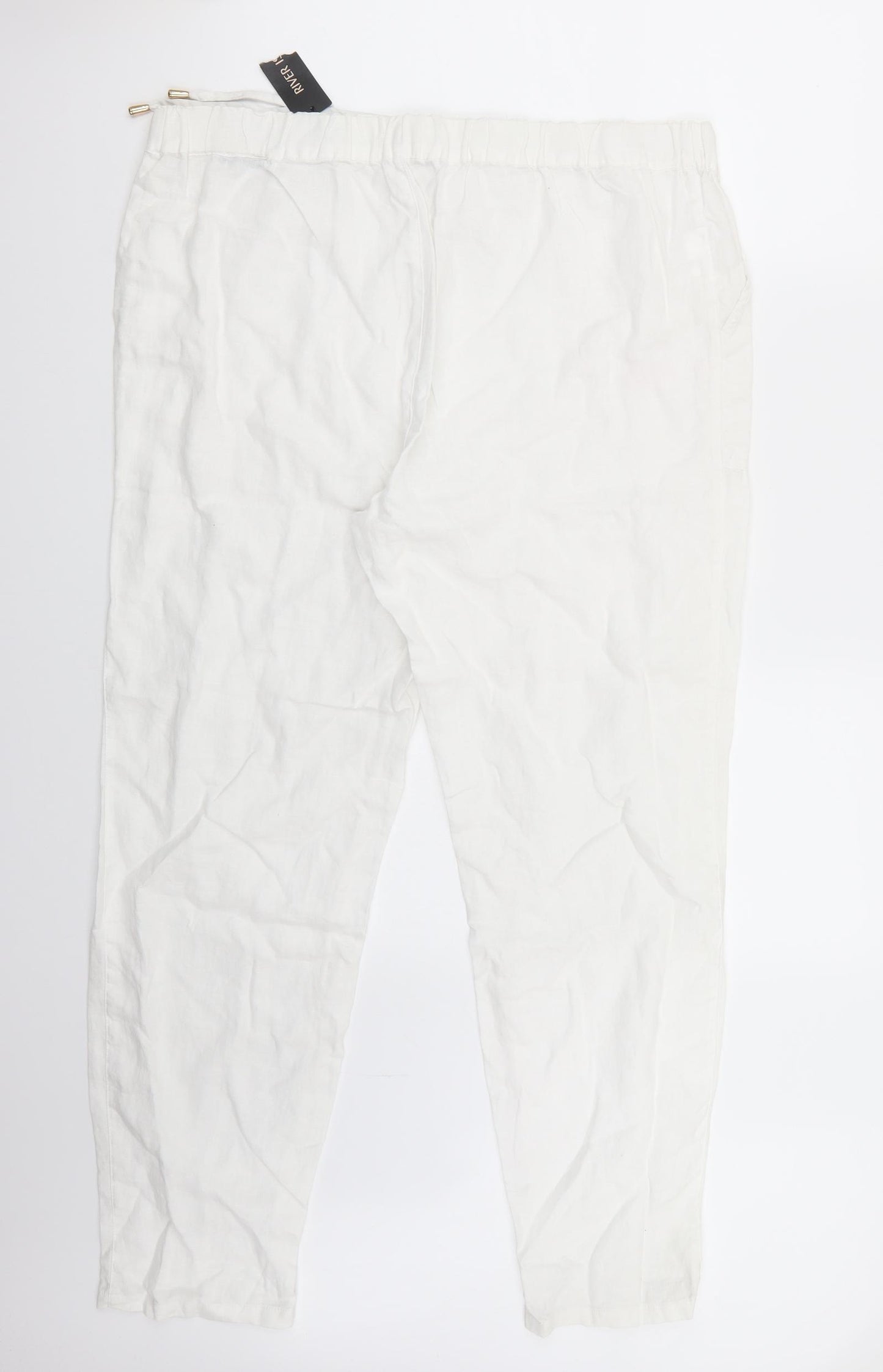 Riverisland Womens White   Trousers  Size 16 L28 in