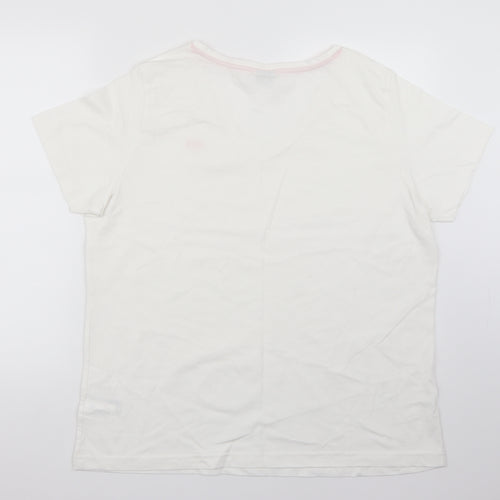 HIS Womens White   Basic T-Shirt Size 22