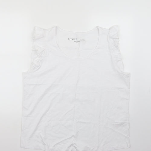 Capsule Womens White   Basic T-Shirt Size 22