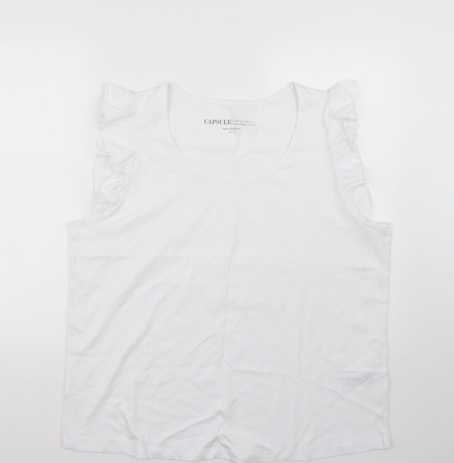 Capsule Womens White   Basic T-Shirt Size 22