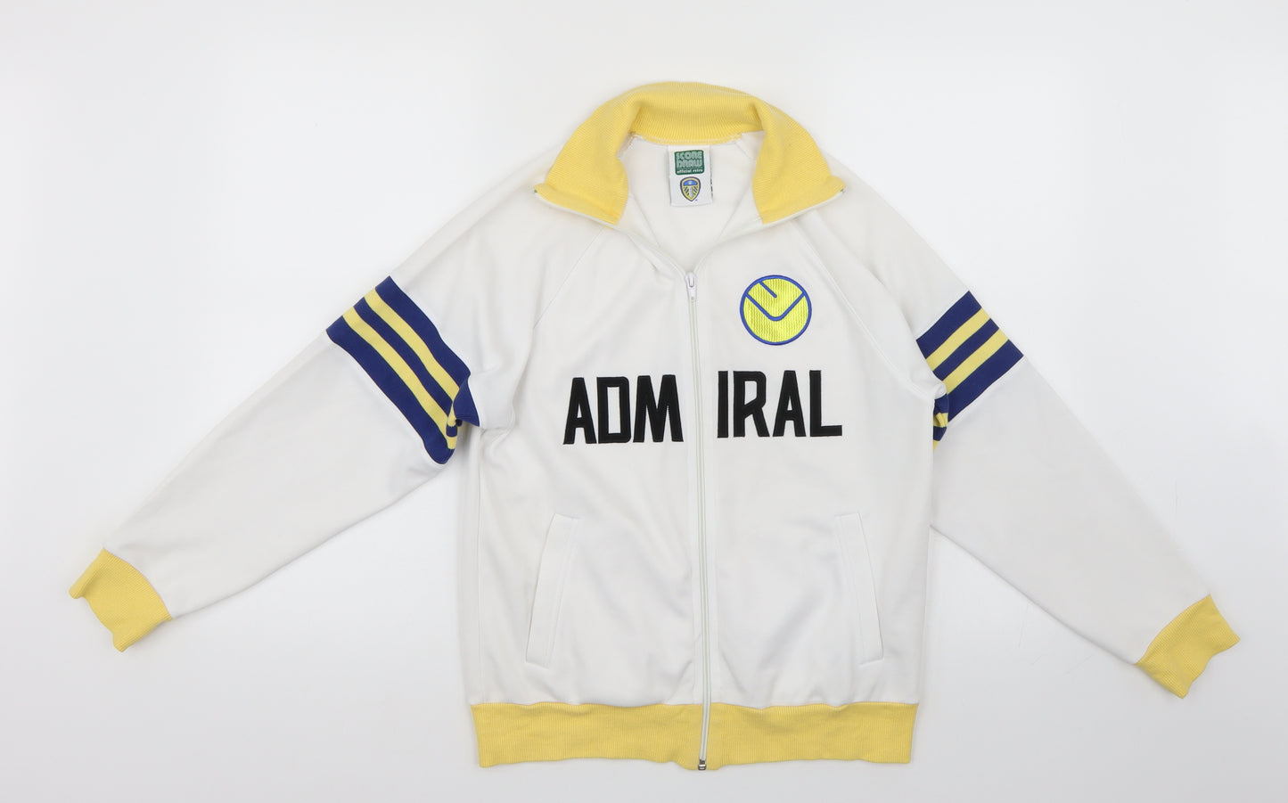 Score Draw Mens White   Jacket Coat Size S  - Leeds United FC