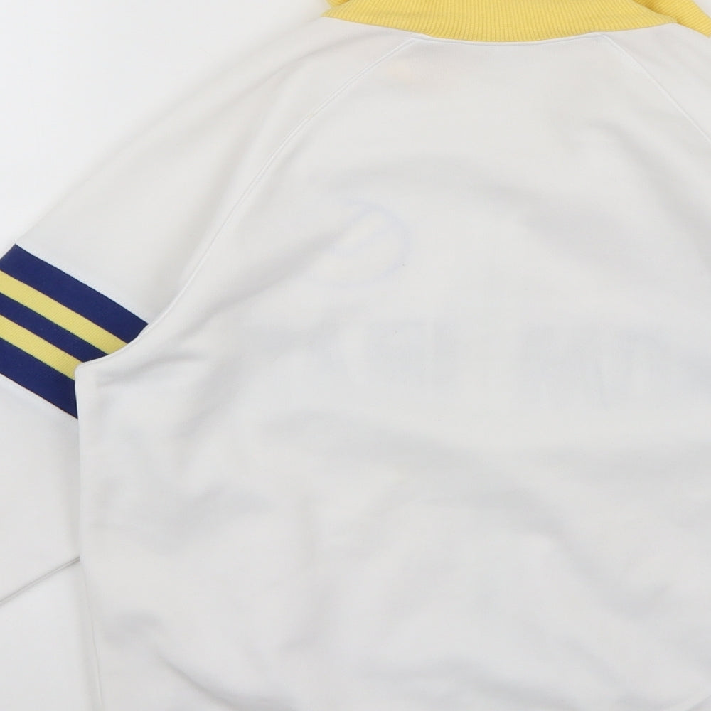 Score Draw Mens White   Jacket Coat Size S  - Leeds United FC