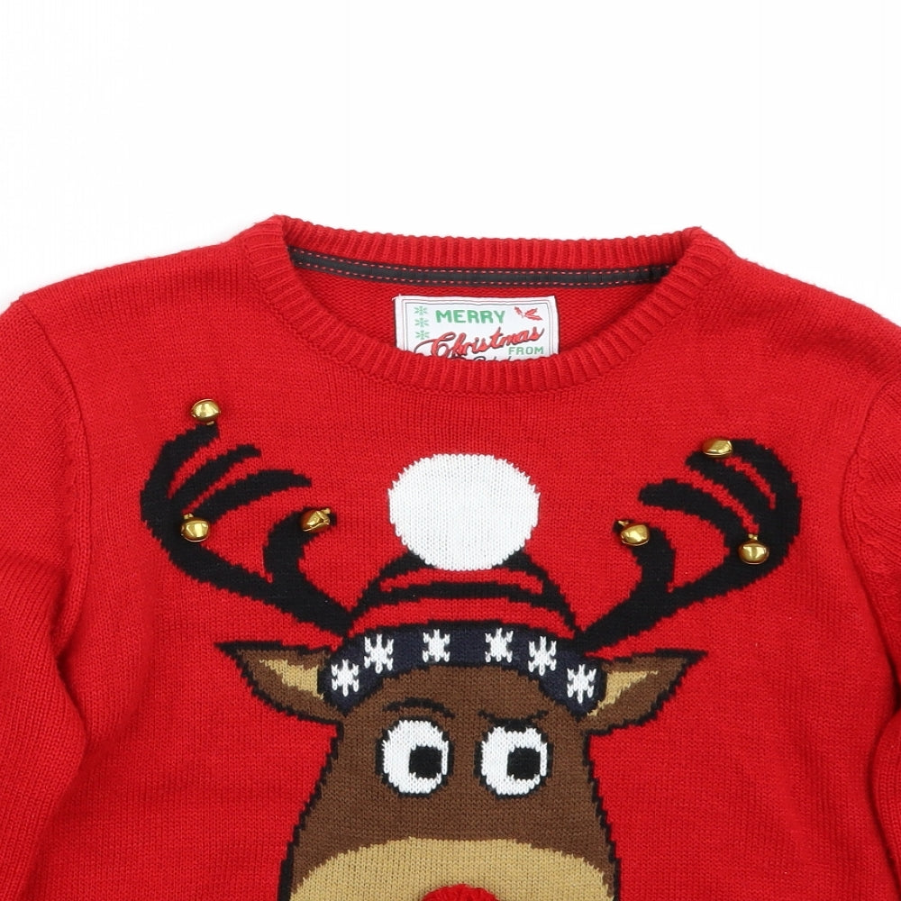 Primark Boys Red   Pullover Jumper Size 13 Years