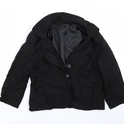 BHS Womens Black   Jacket Coat Size 16