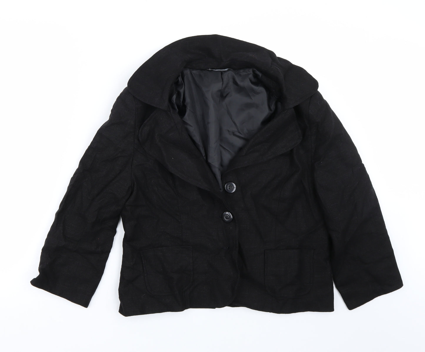 BHS Womens Black   Jacket Coat Size 16