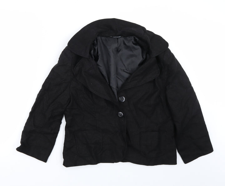 BHS Womens Black   Jacket Coat Size 16