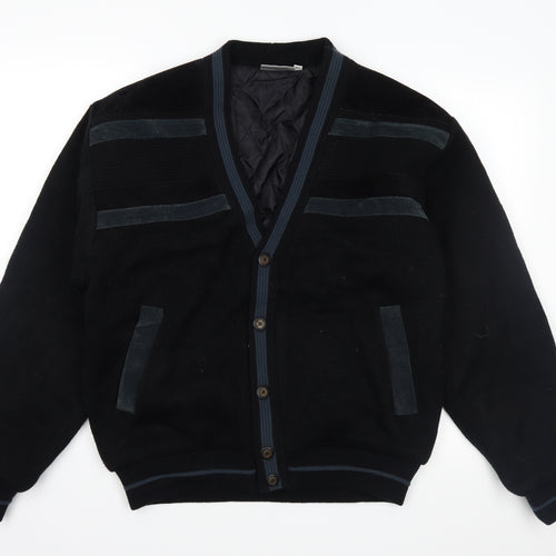 Gianfranco Mens Black  Knit Jacket Coatigan Size M