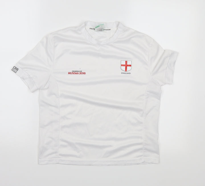 FIFA Boys White Basic T-Shirt Size 11-12 Years - Russia 2018 World Cup