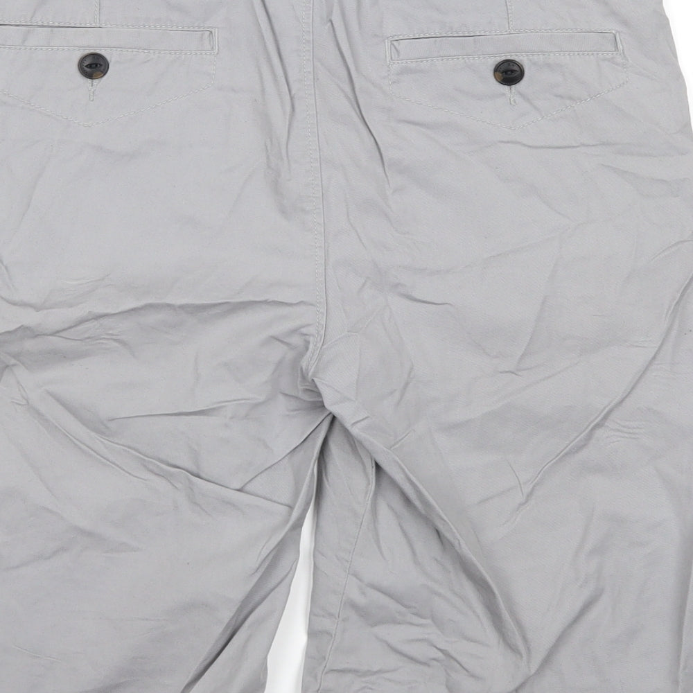 Red Herring Mens Grey   Chino Shorts Size 30 in