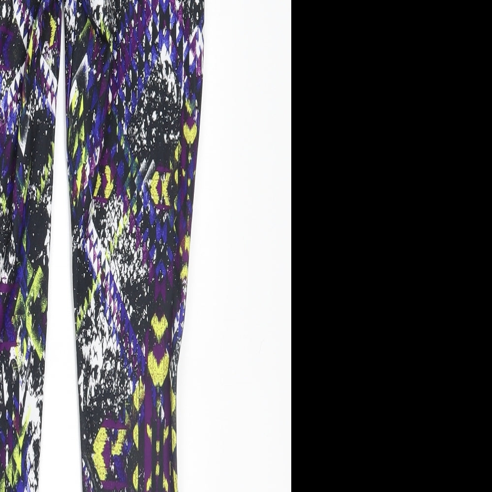 New Look Womens Multicoloured Geometric  Compression Leggings Size XS L29 in