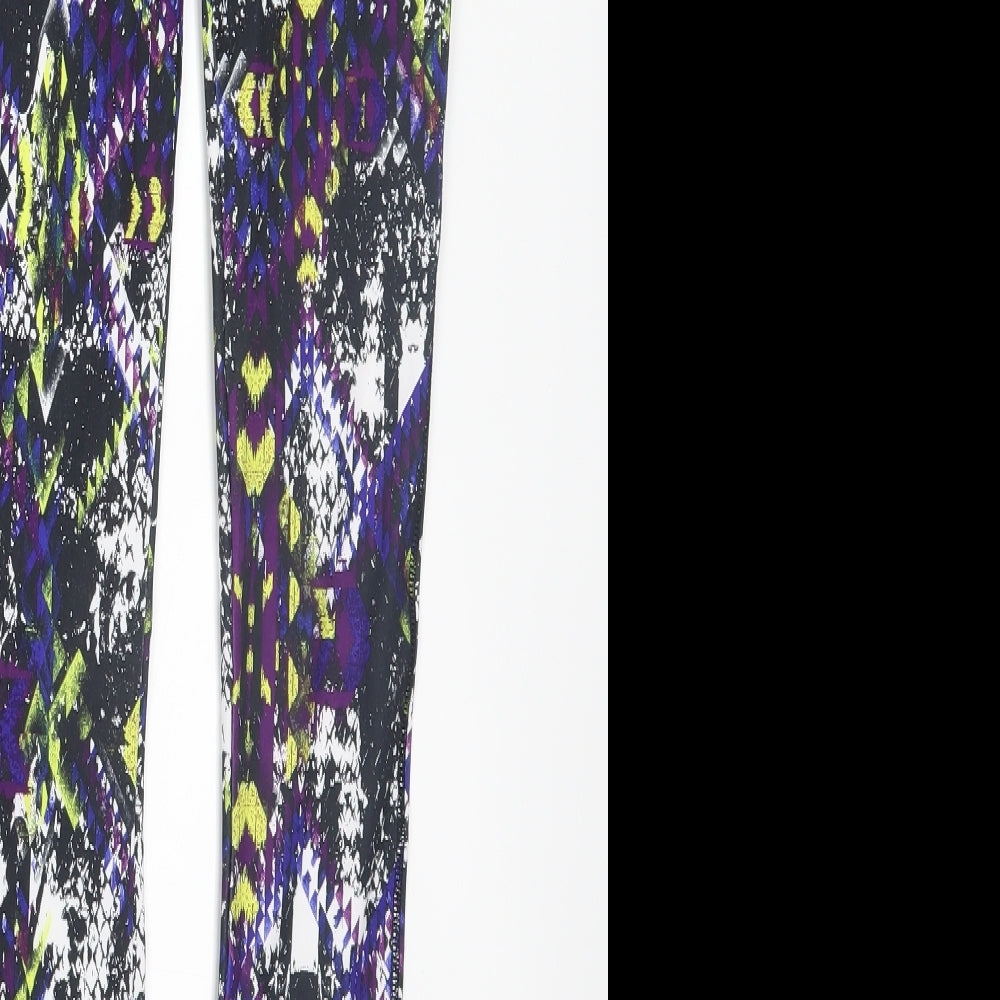 New Look Womens Multicoloured Geometric  Compression Leggings Size XS L29 in