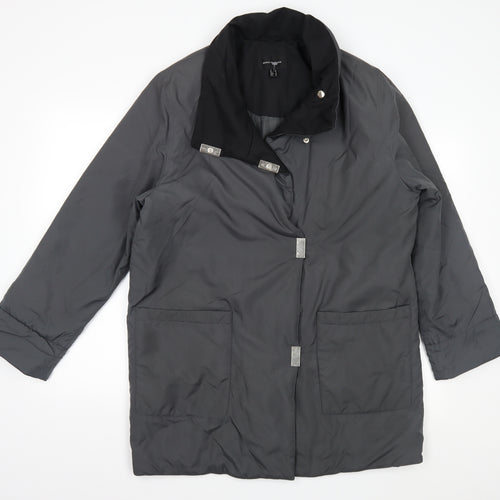 House of Fraser Womens Grey   Overcoat Coat Size 10