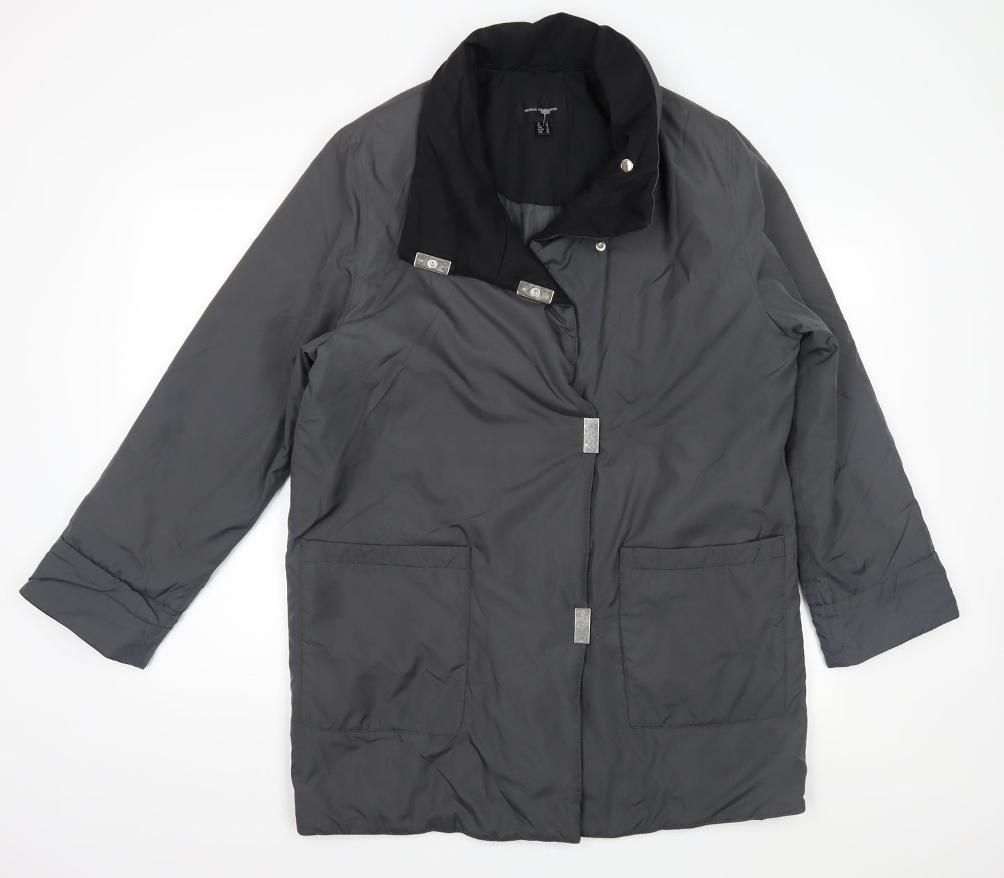 House of Fraser Womens Grey   Overcoat Coat Size 10