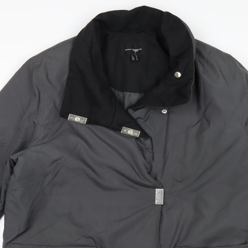 House of Fraser Womens Grey   Overcoat Coat Size 10