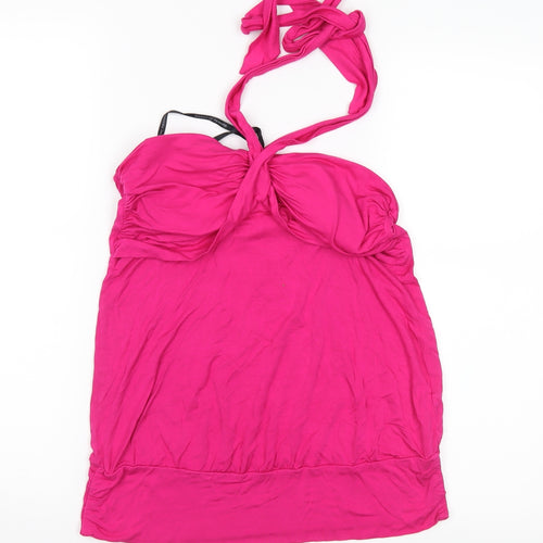 Dorothy Perkins Womens Pink  Jersey Basic Blouse Size 14