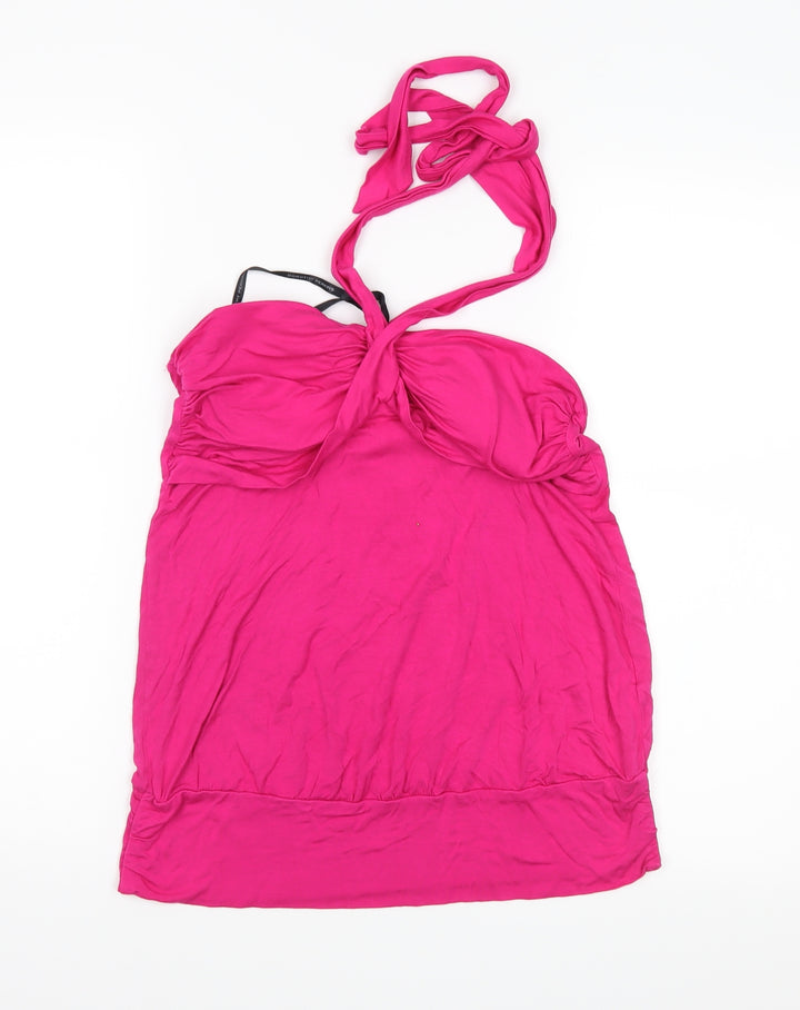 Dorothy Perkins Womens Pink  Jersey Basic Blouse Size 14