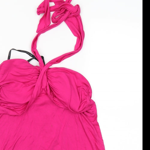 Dorothy Perkins Womens Pink  Jersey Basic Blouse Size 14