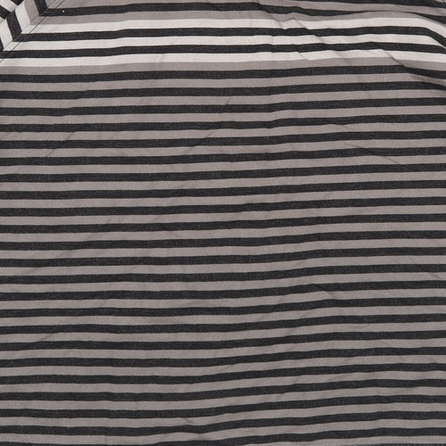 George Mens Grey Striped  Pullover Sweatshirt Size L