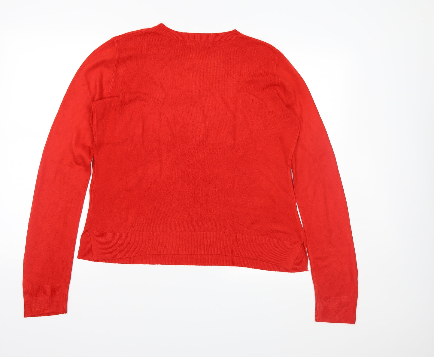 Marks and Spencer Womens Red  Knit Pullover Jumper Size 12
