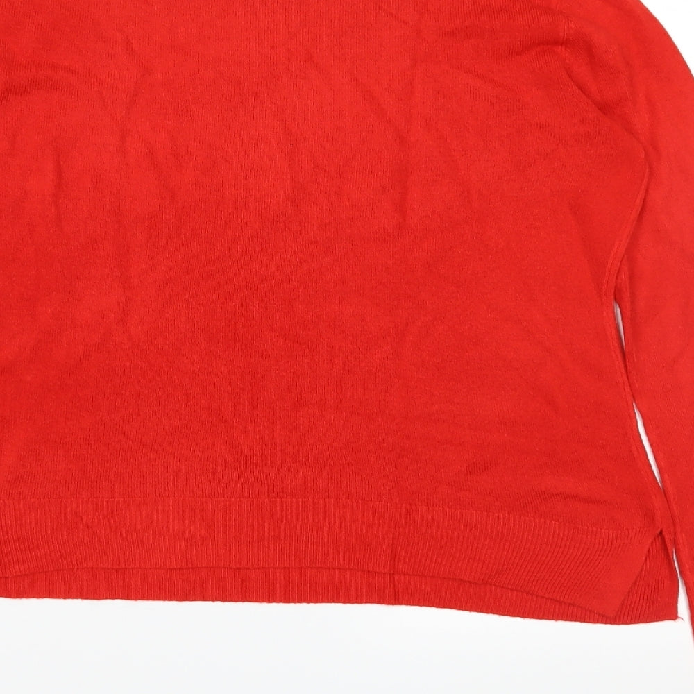 Marks and Spencer Womens Red  Knit Pullover Jumper Size 12