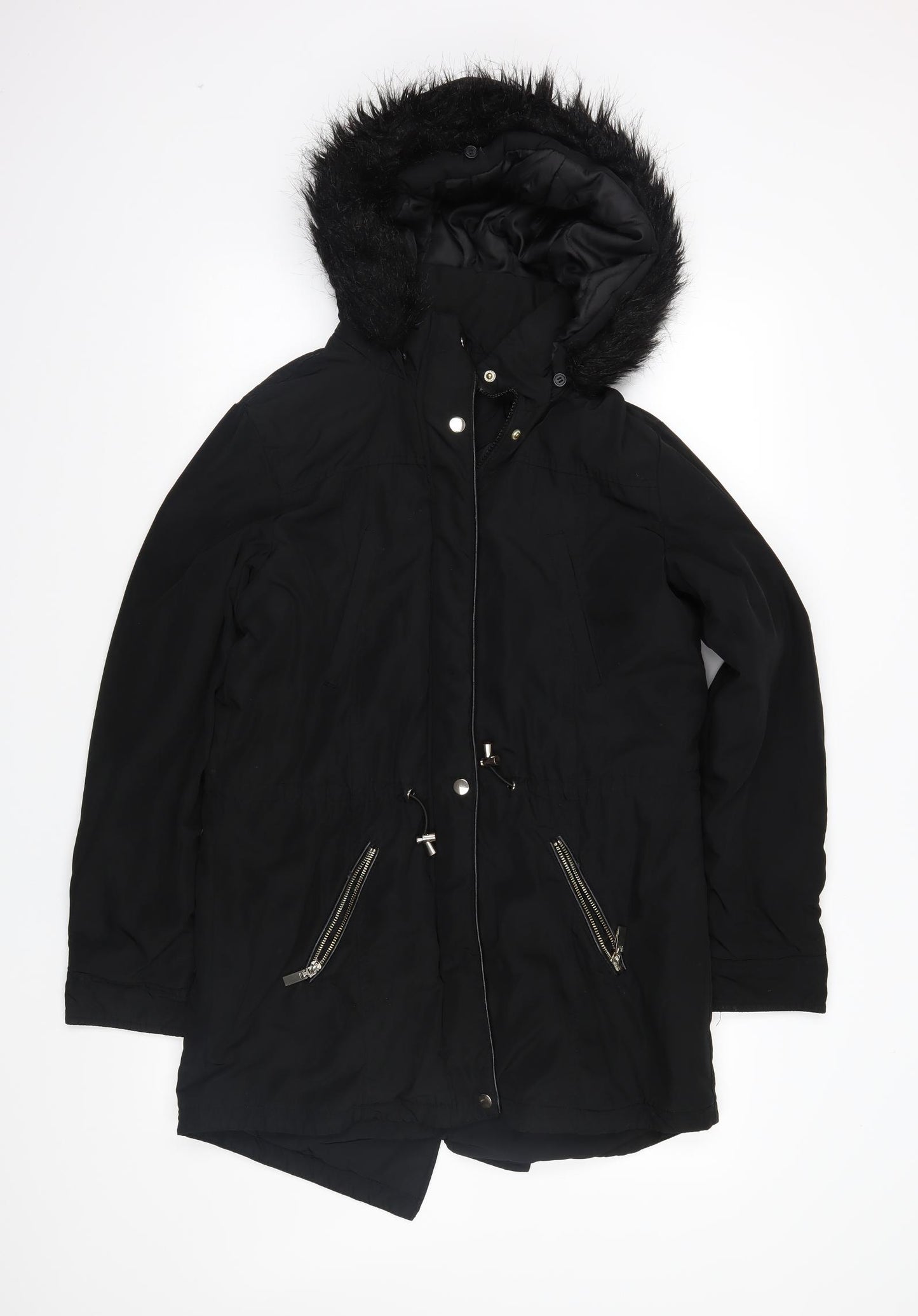 Dorothy Perkins Womens Black   Parka Coat Size 10