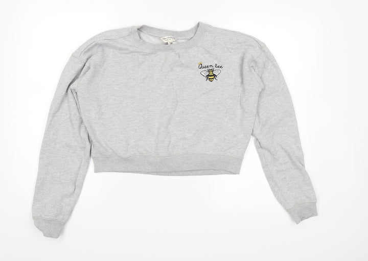 Miss Selfridge Womens Grey   Pullover Sweatshirt Size 10
