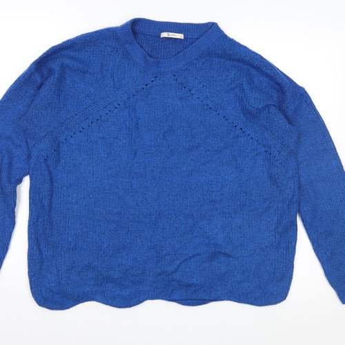 TU Womens Blue  Knit Pullover Jumper Size 14