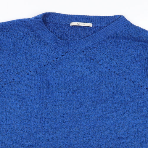 TU Womens Blue  Knit Pullover Jumper Size 14