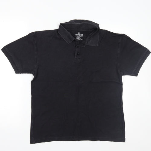Oakridge Mens Black    Polo Size M
