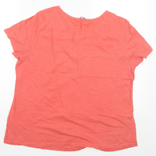 Bonmarché Womens Pink Geometric  Basic T-Shirt Size 14
