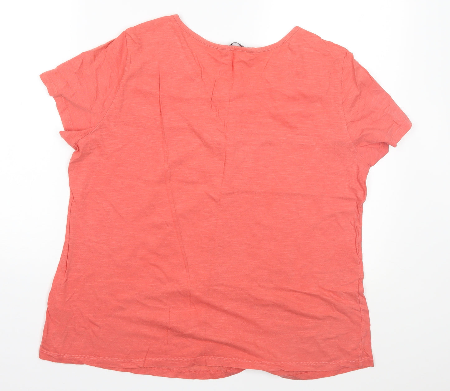 Bonmarché Womens Pink Geometric  Basic T-Shirt Size 14
