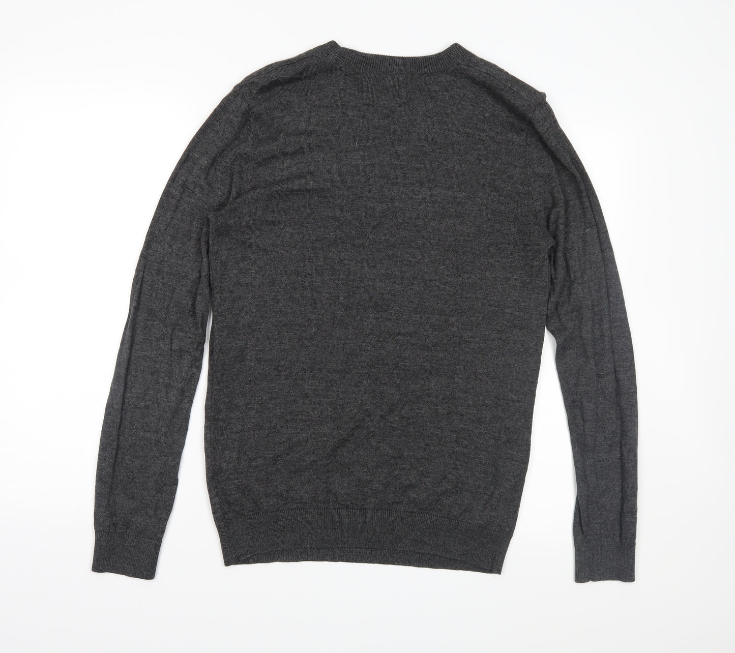 Topman Mens Grey Fair Isle Knit Pullover Jumper Size M  - Xmas