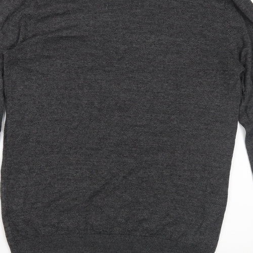 Topman Mens Grey Fair Isle Knit Pullover Jumper Size M  - Xmas