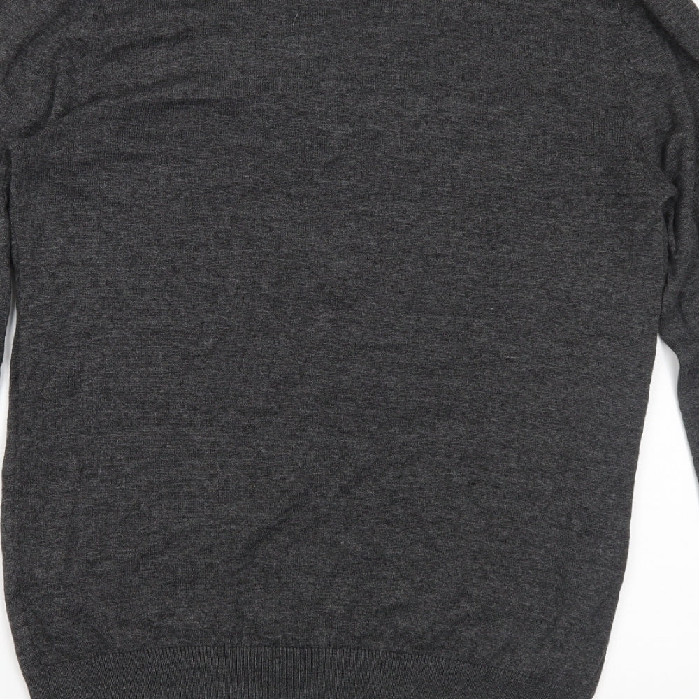 Topman Mens Grey Fair Isle Knit Pullover Jumper Size M  - Xmas