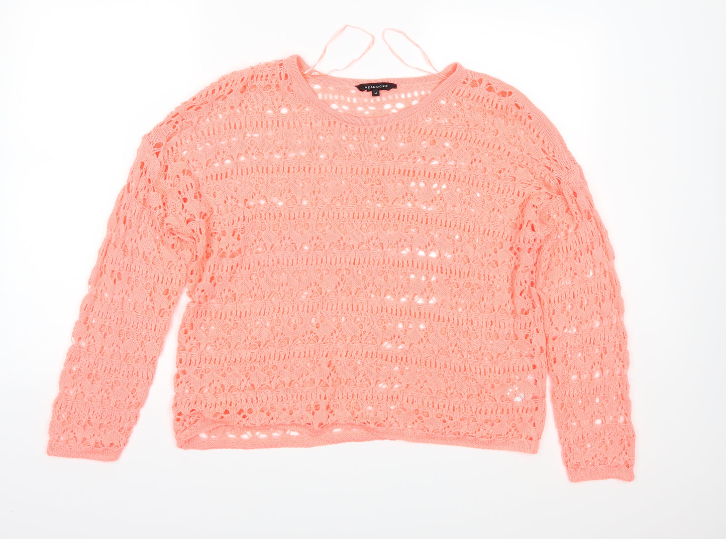 Peacocks Womens Orange  Knit Pullover Jumper Size M