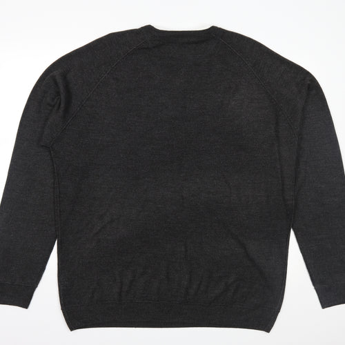 Burton Mens Grey  Knit Pullover Jumper Size 2XL