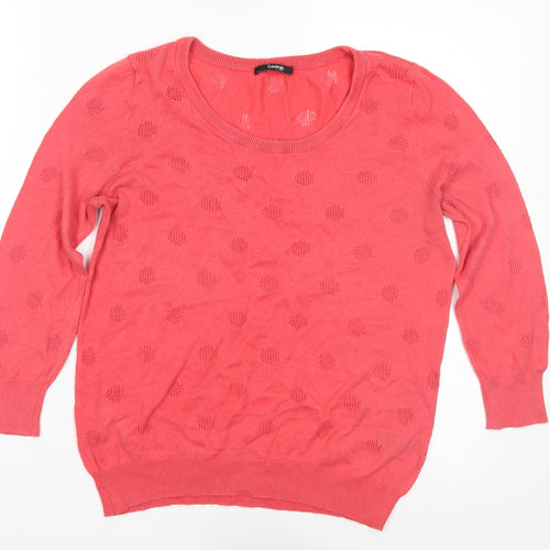 George Womens Pink  Knit Pullover Jumper Size 10