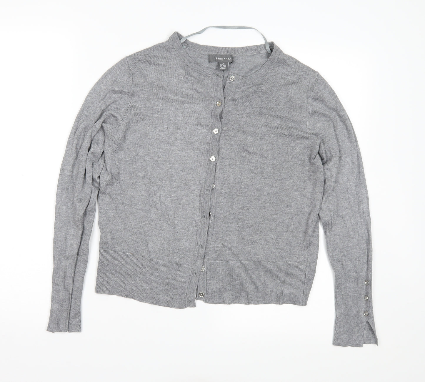 Primark Womens Grey  Knit Cardigan Jumper Size M