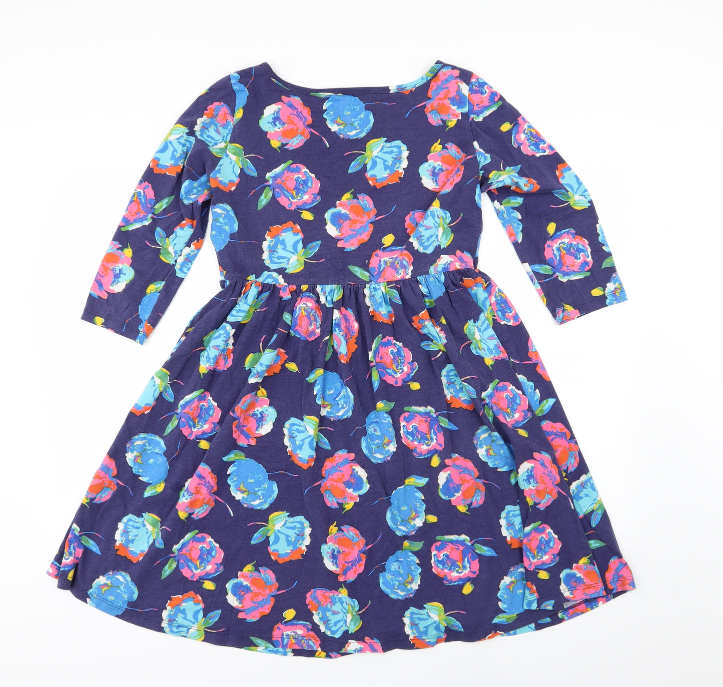 Mama-licious Womens Blue Floral Jersey Skater Dress  Size M