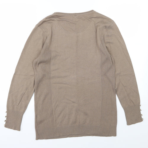 Preworn Womens Brown  Knit Pullover Jumper Size 14