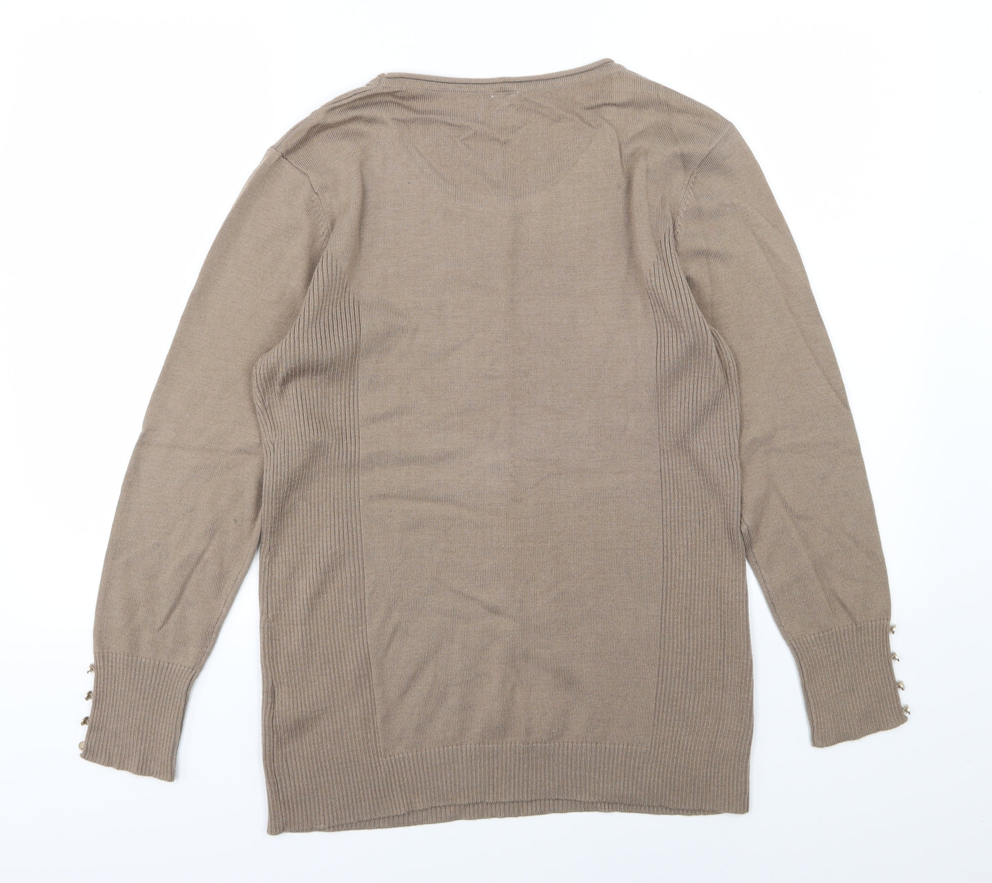 Preworn Womens Brown  Knit Pullover Jumper Size 14