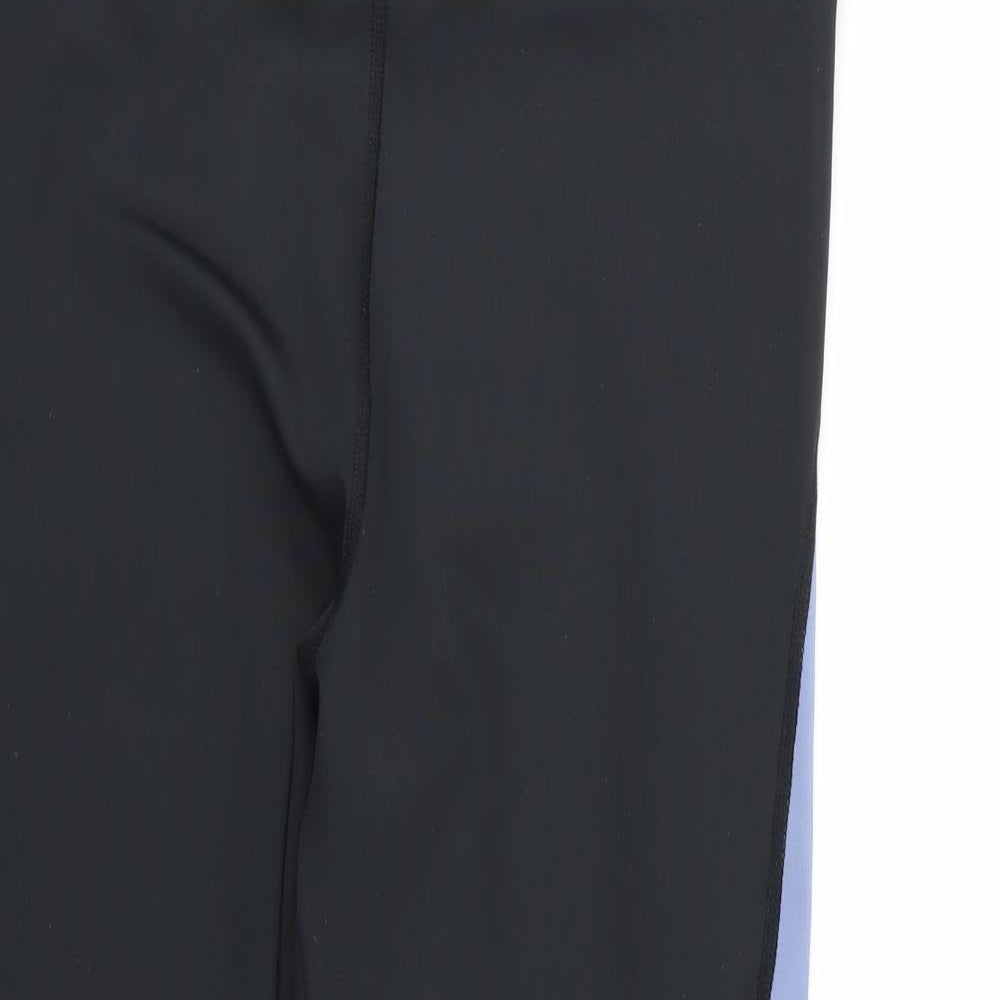 F&F Womens Black Striped  Compression Leggings Size 18 L26 in