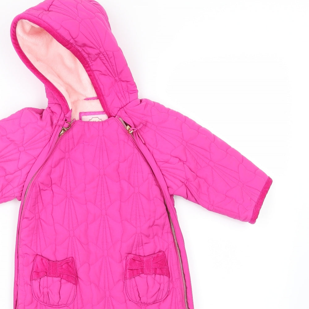 Baker Girls Pink   Jacket Snowsuit Size 6-9 Months