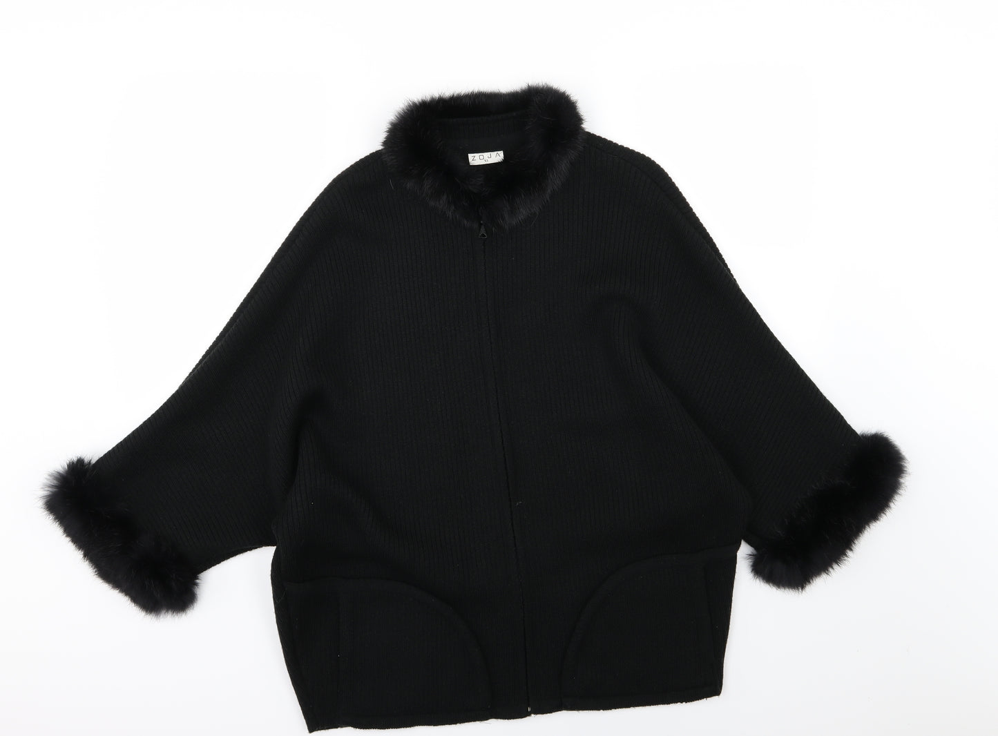 Zoja Womens Black  Knit Jacket  Size XL