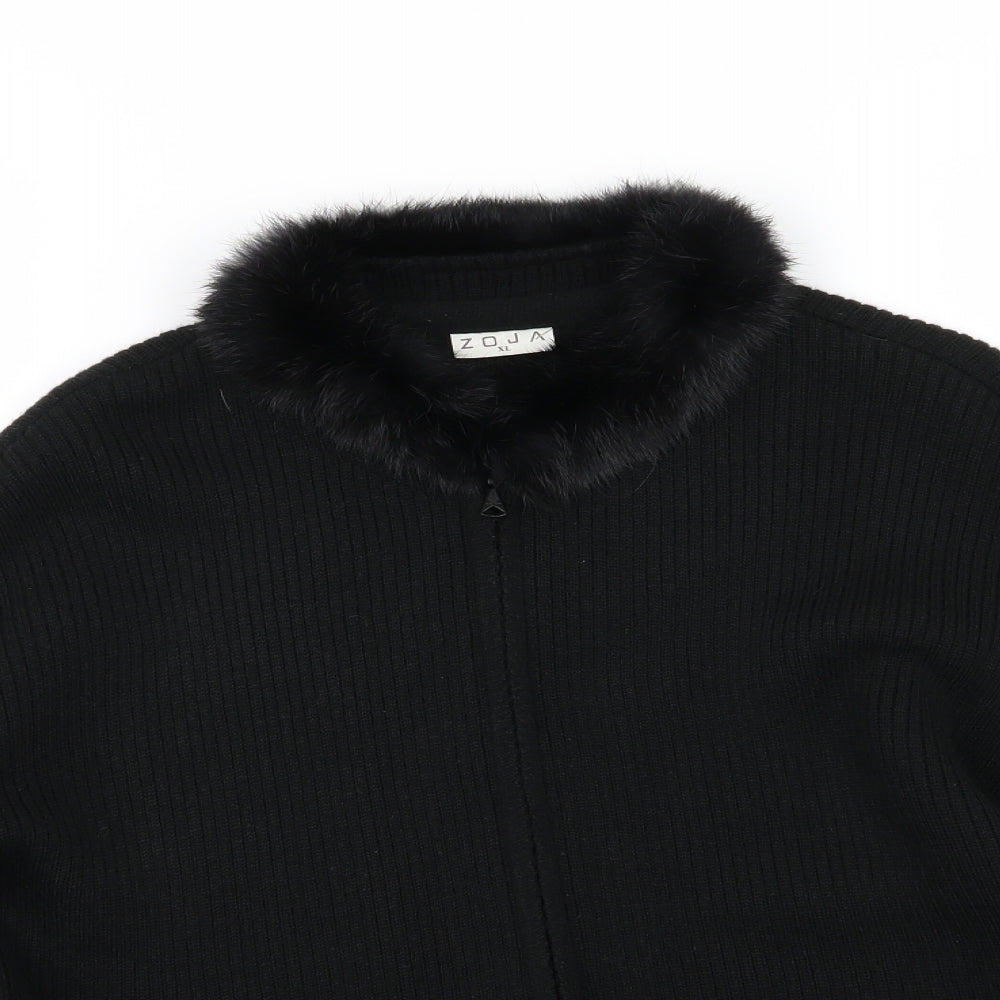 Zoja Womens Black  Knit Jacket  Size XL