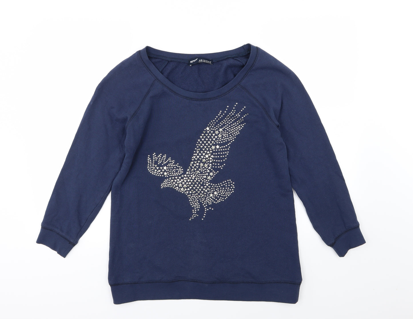 AriZona Womens Blue  Jersey Pullover Sweatshirt Size 14