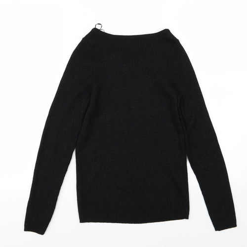 F&F Womens Black  Knit Pullover Jumper Size 10
