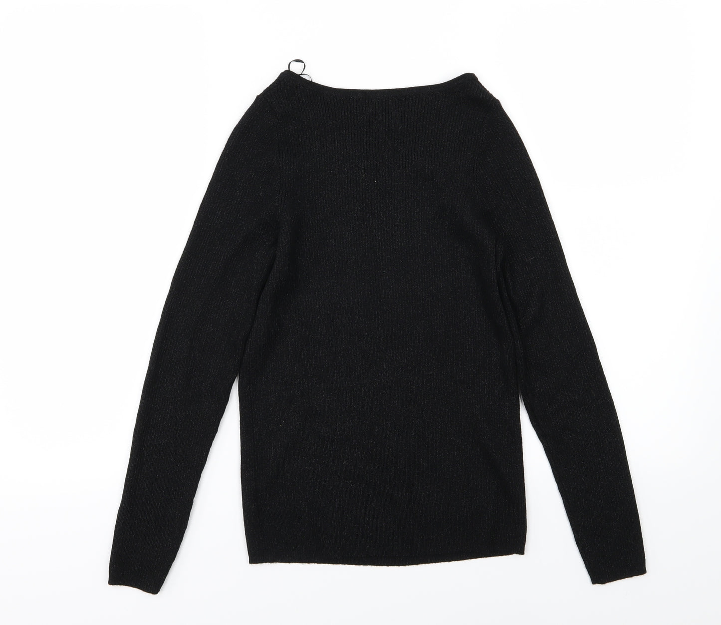 F&F Womens Black  Knit Pullover Jumper Size 10