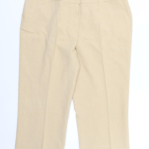 For Women Womens Beige  Rayon Trousers  Size 18 L23 in